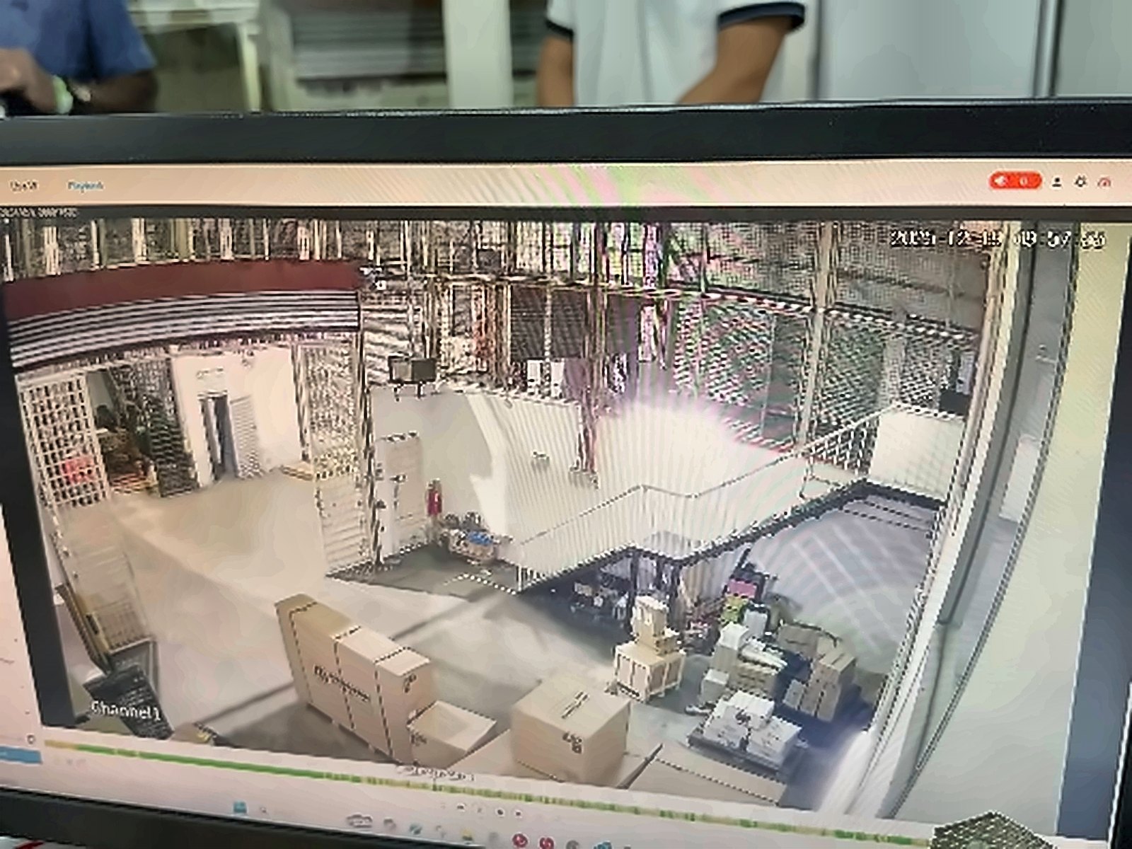 Warehouse camera view